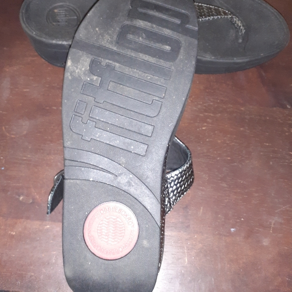 Fitflop Womens Silver Leather Sandals 42EU, 10US - Picture 5 of 5